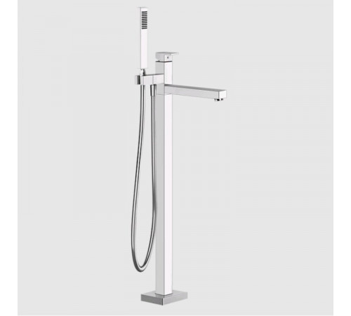 Смеситель для ванны и душа, Gessi, Rettangolo, напольный, цвет-хром