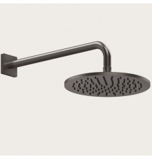 Верхний душ, Gessi, Rilievo, 250*250, цвет-Black Metal Brushed PVD
