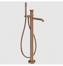 Смеситель для ванны и душа, Gessi, Origini, напольный, цвет-Copper Brushed PVD