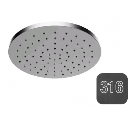 Верхний душ, Almar, 316 Stalnless Steel, 300*300, цвет-Absolute Black Brushed PVD (Товар заказной, возврату не подлежит)