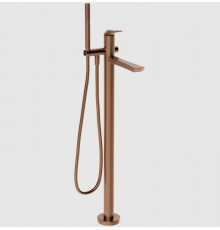 Смеситель для ванны и душа, Gessi, Ventaglio, напольный, цвет-Copper Brushed PVD