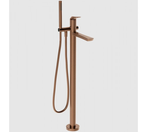 Смеситель для ванны и душа, Gessi, Ventaglio, напольный, цвет-Copper Brushed PVD