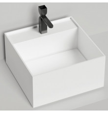 Раковина, Salini, Armonia Square Top, шгв 450*450*250, отверстия для смесителя-1, цвет-белый матовый