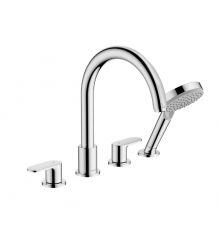 Смеситель для ванны и душа, Hansgrohe, Vernis Blend, на борт ванны, цвет-хром