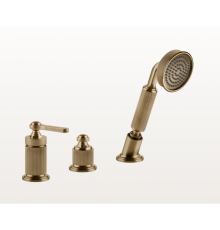 Смеситель для ванны и душа, Gessi, VENTI20, на борт ванны, цвет-Warm Bronze Brushed PVD