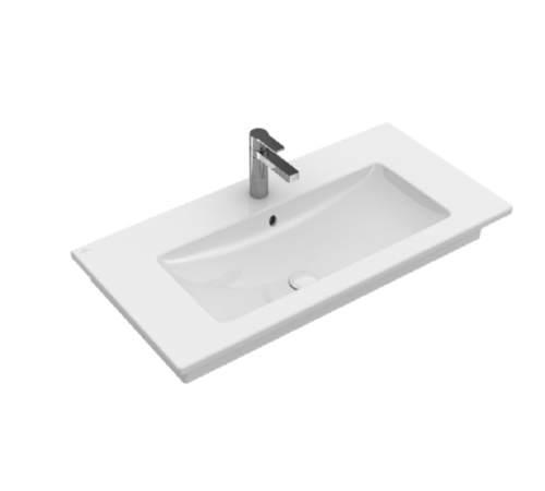 Раковина, Villeroy&Boch, Venticello, шгв 1000*500*165, отверстия для смесителя-1 сквозное, 2 промаркированных, CeramicPlus, цвет-камень белый
