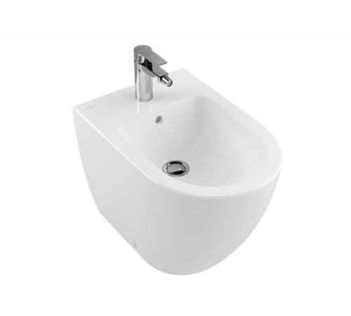 Биде, Villeroy&Boch, Subway 2.0, напольный, шгв 370*560*400, CeramicPlus, цвет-альпийский белый