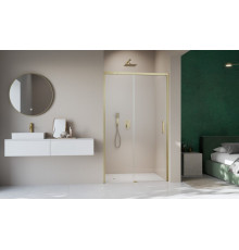 Дверь, Radaway, Idea DWJ, шв 1100*2005, петли-слева, brushed gold, цвет стекла-прозрачный, Easy Clean