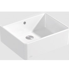 Мойка, Villeroy&Boch, Sink, шгв 595*500*200, отверстия для смесителя-отсутствуют, CeramicPlus, цвет-альпийский белый