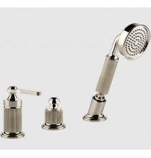 Смеситель для ванны и душа, Gessi, VENTI20, на 2 потребителя, цвет-Nickel PVD