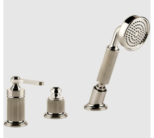 Смеситель для ванны и душа, Gessi, VENTI20, на 2 потребителя, цвет-Nickel PVD