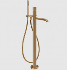 Смеситель для ванны и душа, Gessi, Habito Trame, напольный, цвет-Warm Bronze Brushed PVD