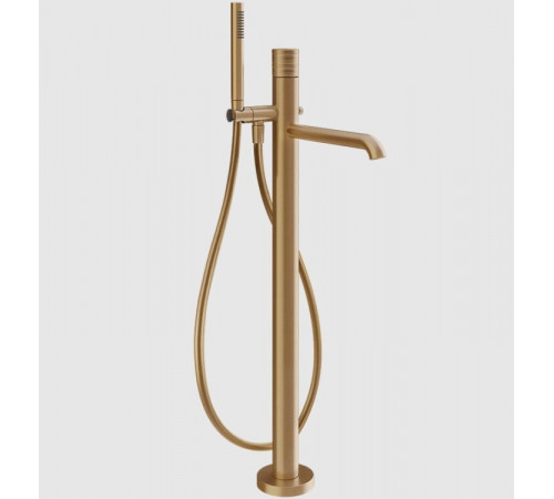 Смеситель для ванны и душа, Gessi, Habito Trame, напольный, цвет-Warm Bronze Brushed PVD