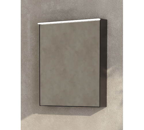 Зеркальный шкаф, Globo, Mirror cabinet, шгв 600*140*700, цвет корпуса-черный матовый