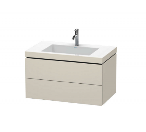 Тумба под раковину, Duravit, L-Cube, шгв 800*480*500, раковина-в комплекте, цвет-серо-коричневый матовый