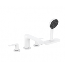 Смеситель для ванны и душа, Hansgrohe, Vivenis, на борт ванны, цвет-белый матовый