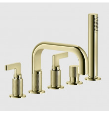 Смеситель для ванны и душа, Gessi, Inciso, цвет-Brass PVD