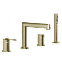 Смеситель для ванны и душа, Gessi, Ingranaggio, цвет-Warm Bronze Brushed PVD