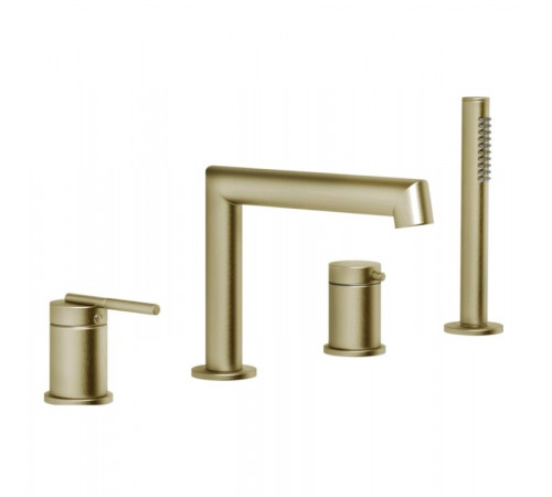 Смеситель для ванны и душа, Gessi, Ingranaggio, цвет-Warm Bronze Brushed PVD