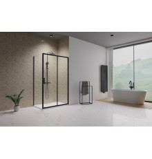 Дверь, Radaway, Premium Pro KDJ, шв 1200*2000, петли-справа, черный, цвет стекла-прозрачный, Easy Clean