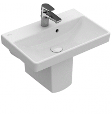 Раковина, Villeroy&Boch, Avento, шгв 550*370*105, отверстия для смесителя-1, CeramicPlus, цвет-альпийский белый