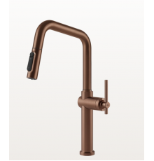 Смеситель для кухни, Gessi, Habito, с функцией фильтрации воды, цвет-Copper Brushed PVD
