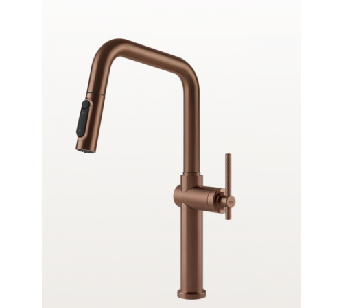 Смеситель для кухни, Gessi, Habito, с функцией фильтрации воды, цвет-Copper Brushed PVD