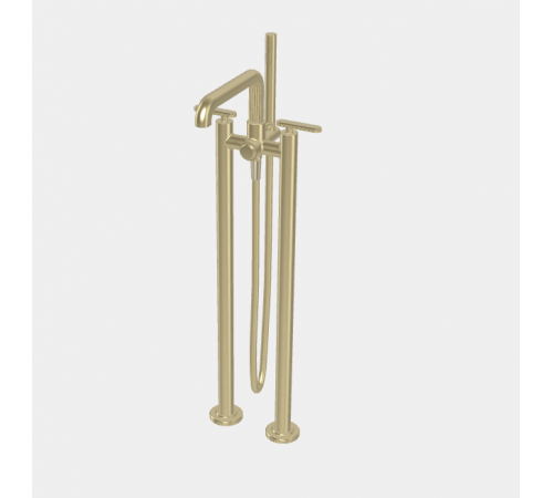 Смеситель для ванны и душа, Fima Carlo Frattini, Park Lane, напольный, цвет-Brushed champagne
