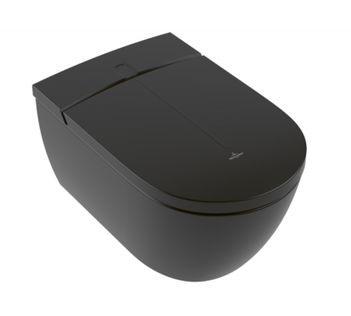 Унитаз, Villeroy&Boch, Viclean, подвесной, шгв 385*595*360, CeramicPlus, цвет-Pure Black