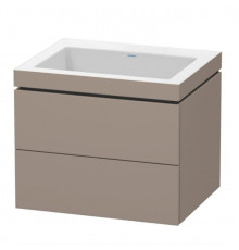 Тумба под раковину, Duravit, L-Cube, шгв 600*480*500, раковина-в комплекте, цвет-базальт матовый