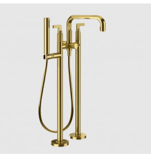 Смеситель для ванны и душа, Gessi, Inciso, напольный, цвет-Gold PVD