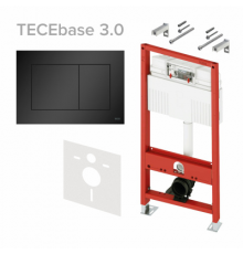 Инсталляция, TECE, TECEbase 3.0, для унитаза, шгв 500*230*1320, клавиша-TECEnow, цвет клавиши-черный матовый