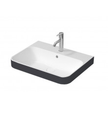 Раковина, Duravit, Happy D.2 Plus, шгв 600*400*195, отверстия для смесителя-1, цвет-белый/Anthracite Matt