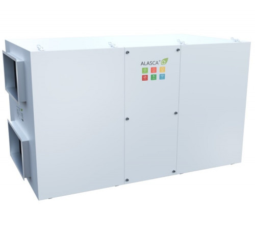 RR3000H EC W Pro, Вентиляционная установка Alasca RR с роторным рекуператором + смес. узел, заслонки, датчики