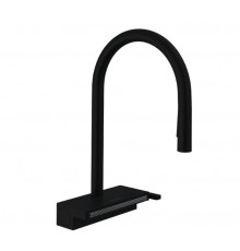 Смеситель для кухни, Hansgrohe, Aquno Select M81, цвет-черный матовый
