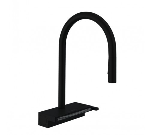 Смеситель для кухни, Hansgrohe, Aquno Select M81, цвет-черный матовый