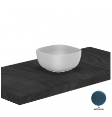 Раковина, Scarabeo, Glam, шгв 225*225*110, отверстия для смесителя-отсутствуют, цвет-Ocean matt