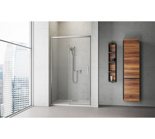 Дверь, Radaway, Idea DWJ, шв 1300*2005, петли-слева, хром, цвет стекла-прозрачный, Easy Clean