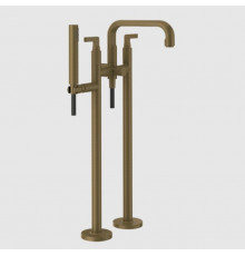 Смеситель для ванны и душа, Gessi, Inciso, напольный, цвет-Antique Brass