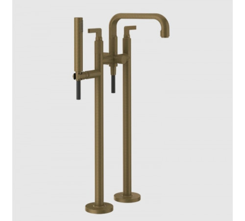 Смеситель для ванны и душа, Gessi, Inciso, напольный, цвет-Antique Brass