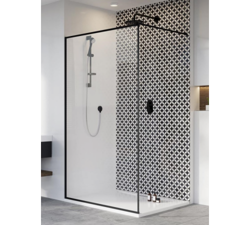 Душевая перегородка, Radaway, Modo X II, шв 1500*2000, цвет фурнитуры-черный матовый, цвет стекла-Frame, Easy Clean