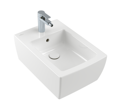 Биде, Villeroy&Boch, Memento 2.0, подвесной, шгв 375*560*225, CeramicPlus, цвет-альпийский белый