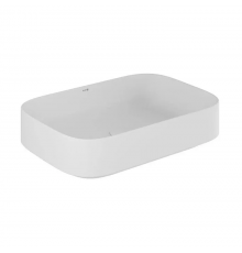 Раковина, Kludi, RESA S, soft-edge, шгв 600*400*140, отверстия для смесителя-отсутствуют, цвет-белый матовый