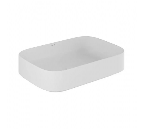 Раковина, Kludi, RESA S, soft-edge, шгв 600*400*140, отверстия для смесителя-отсутствуют, цвет-белый матовый
