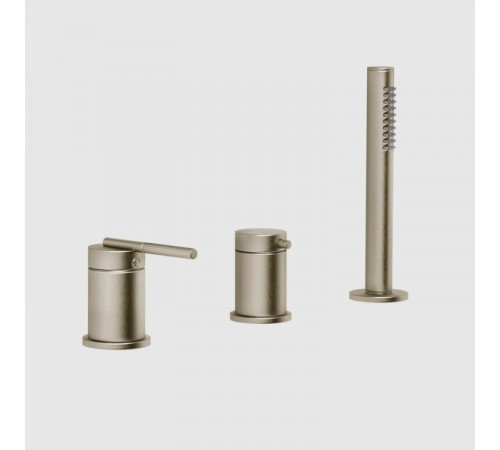 Смеситель для ванны и душа, Gessi, Ingranaggio, на 2 потребителя, цвет-Finox Brushed Nickel (старый арт. 63547/149)