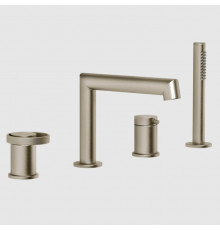Смеситель для ванны и душа, Gessi, Anello, цвет-Finox Brushed Nickel