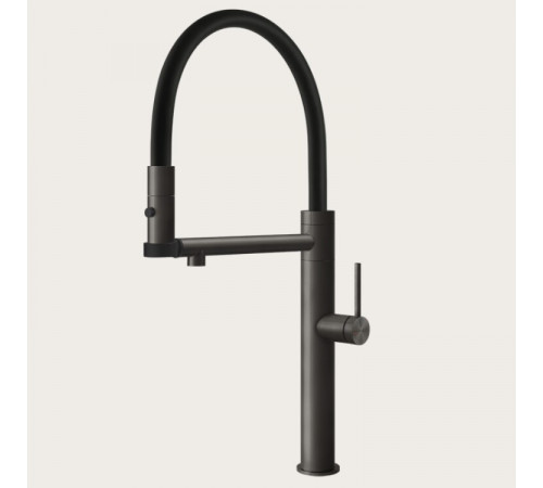 Смеситель для кухни, Gessi, 316 Flessa, цвет-Black Metal Brushed PVD