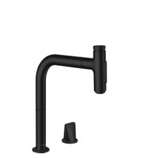 Смеситель для кухни, Hansgrohe, Metris Select M71, sBox, цвет-черный матовый