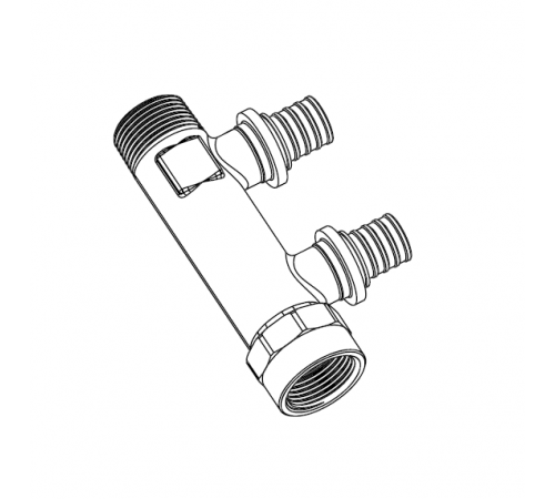 Гребенка на две трубы 20-R/Rp 3/4 (нов.арт 13661301001)
