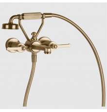 Смеситель для ванны и душа, Gessi, VENTI20, цвет-Warm Bronze Brushed PVD